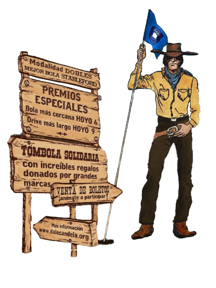 Dibujo de Jaime de vaquero golfista