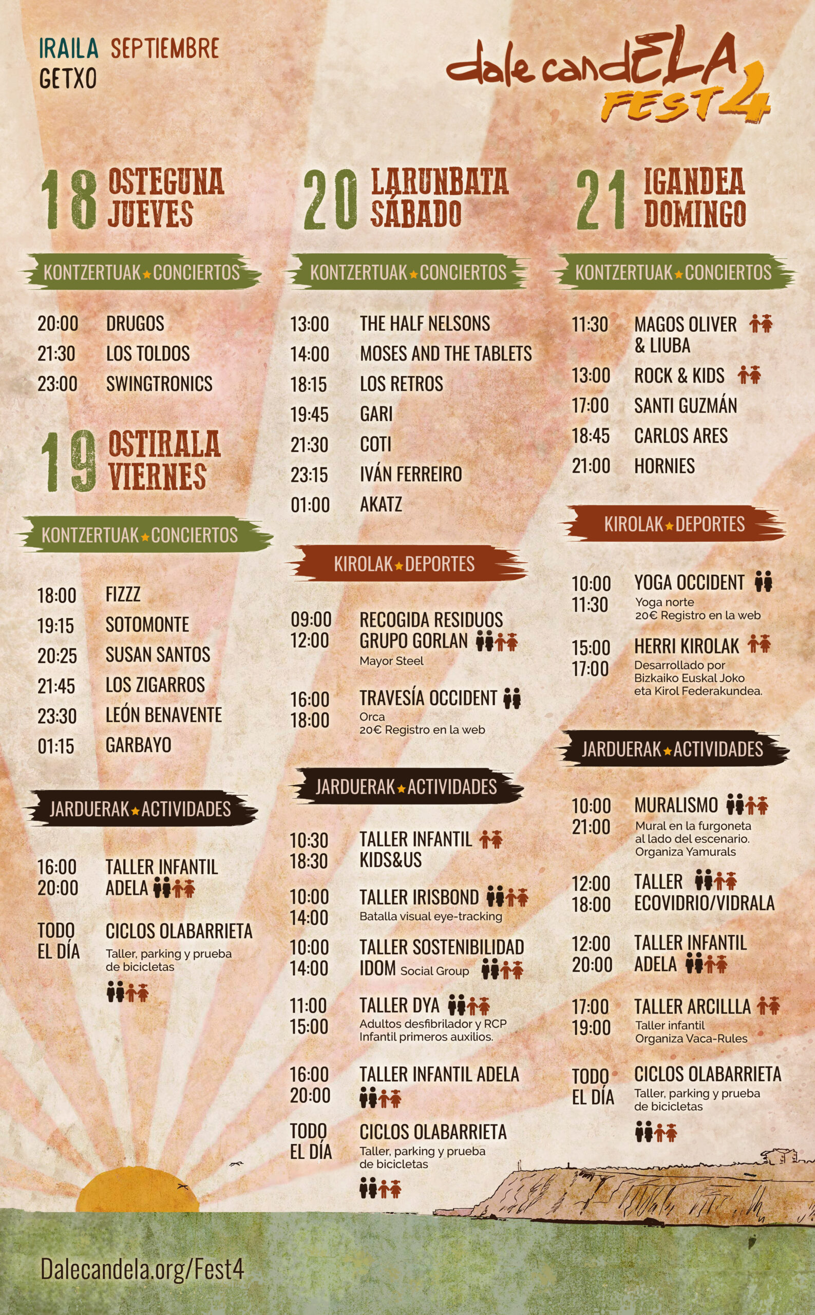 Horarios completos del DalecandELA Fest 4