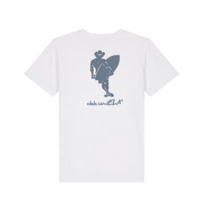CAMISETA NIÑO BLANCA SKATE ESPALDA
