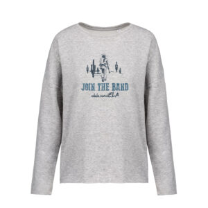 SUDADERA MUJER GRIS DENIM "JOIN THE BAND"