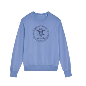 SUDADERA UNISEX AZUL CON LOGO