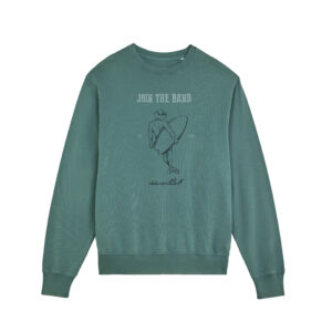 SUDADERA UNISEX VERDE VAQUERO EN SKATE