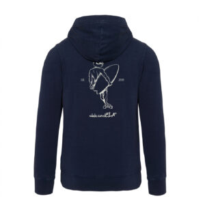 SUDADERA HOMBRE AZUL CON CREMALLERA Y CAPUCHA