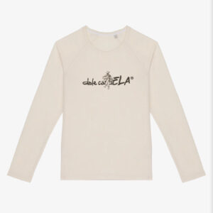 CAMISETA MUJER BEIGE MANGA LARGA