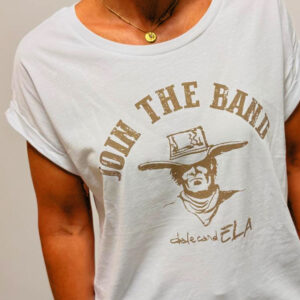 CAMISETA MUJER BLANCA JOIN THE BAND