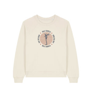 SUDADERA MUJER BEIGE RAYOS